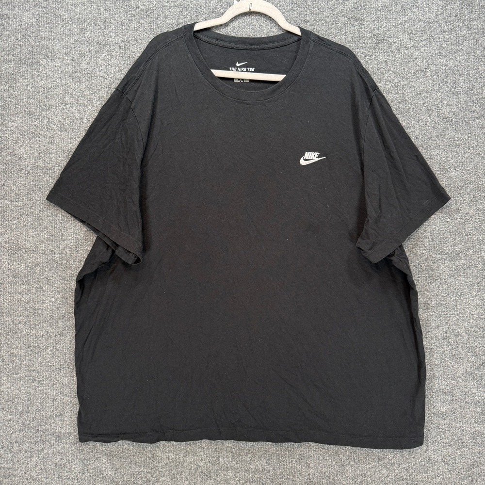 Nike Tshirt Mens 4XL Black Embroidered Logo Essential Cotton Tee Sportswear